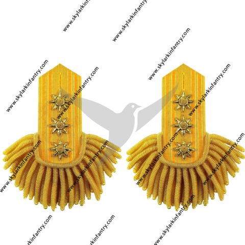 British Military Regiment Bullion Laced Fringe Star Epaulette