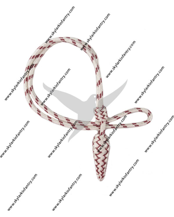 Lieutenant silver maroon sword knot