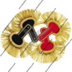 Military Uniform Epaulettes with Wool & Gold Bullion Fringe