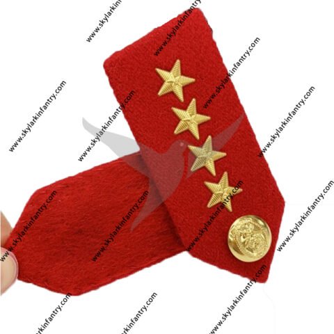 Qatar Armed Forces Senior Officer Gorgets Shirt Collar Size Silver-plate and gilt Officer rank badge