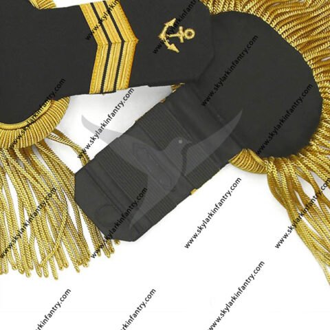 antique style gold shoulder epaulette