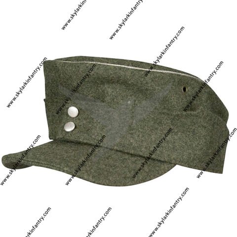 German M43 Waffen SS Wool Field Cap Officers Silver Piping