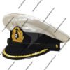 German U-Boat Lieutenant White Visor Cap Collectors Grade