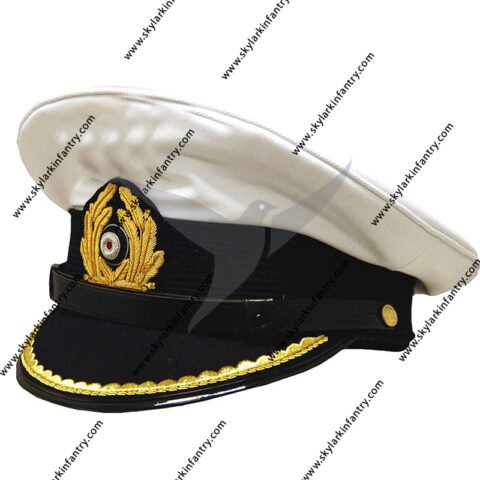German U-Boat Lieutenant White Visor Cap Collectors Grade