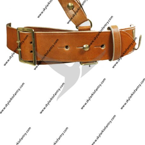 British Sam Browne Leather Belt Brown