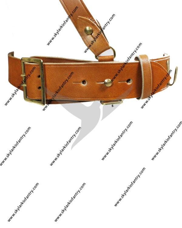 British Sam Browne Leather Belt Brown