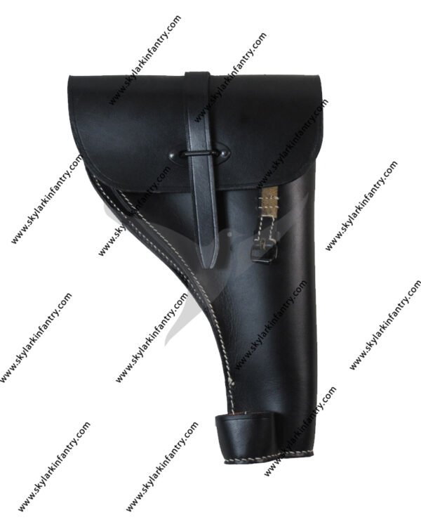 German Flare Gun Holster Black Leather