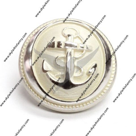 Hand polished silver anchor button