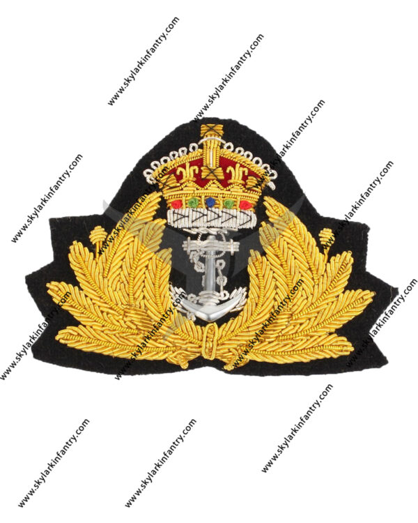 WW2 Navy Peak Cap Badge Kings Crown