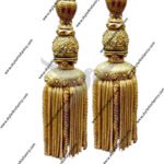 Bordado De Oro Flecos Borlas