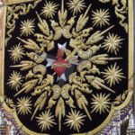 Estandarte religioso bordado