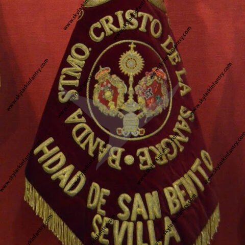 procesión banderas banda hermandad