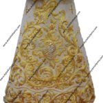 tejido plata bordado 3d saya virgen