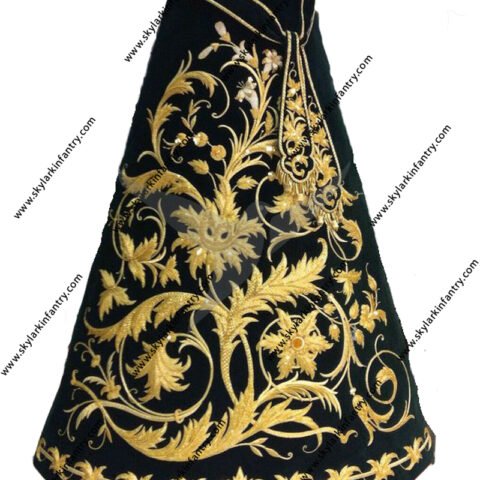 vendedora de bordado virgen saya color negro