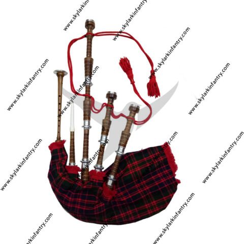 Bagpipe Black Finish Silver Mounts Pride of Scotland Scotland Highland Bagpipes with accessories