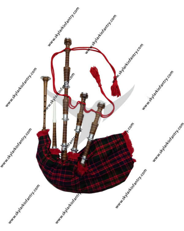 Bagpipe Black Finish Silver Mounts Pride of Scotland Scotland Highland Bagpipes with accessories