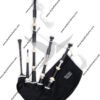 Black velvet with silver mounts bagpipes factory