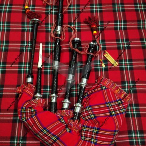 Brand New Scottish Highland Bagpipe With full Silver mounts