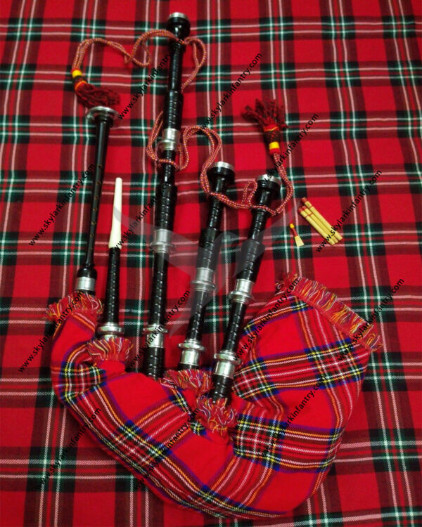 Brand New Scottish Highland Bagpipe With full Silver mounts