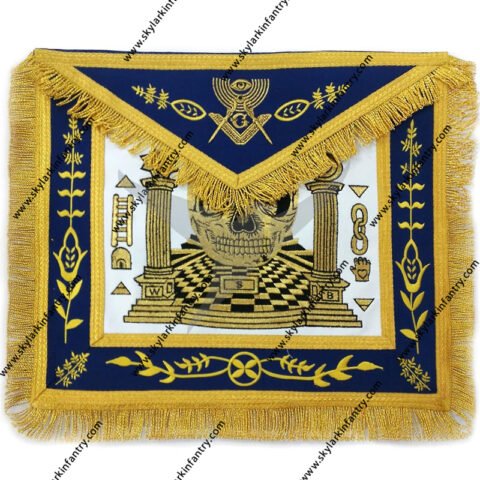 Custom design skull pillars masters carpet machine made apron gold