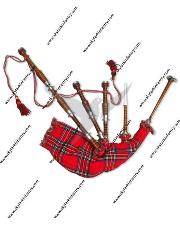 Great Scottish Highland Bagpipes with Full Silver mounts