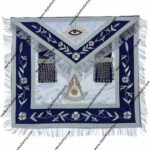 MASONIC PAST MASTER APRON GOLD AND SILVER HAND EMBROIDERY APRON SILK