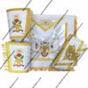 Masonic Rose Croix 33rd Degree Silk Apron Gauntlets and Collar Set All Countries Flags
