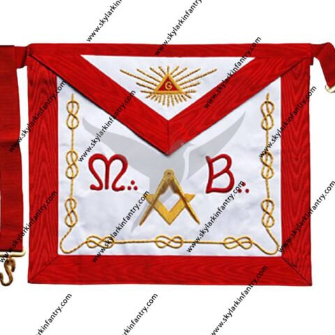 Masonic Scottish Rite AASR Master Apron M B Hand Embroidered Apron