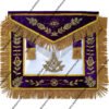 Masonic past master apron purple hand embroidered bullion vine work