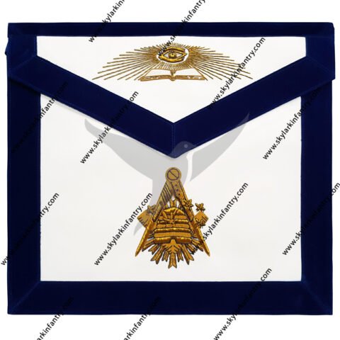 Factory sellers of Master mason beehive bible apron royal blue