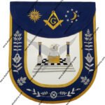 Master mason traditional round apron altar pillars sun moon