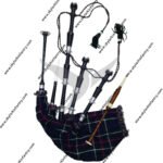 Scottish Highland Rosewood Bagpipe Full Silver Mounts Mackenzie Cover With Bag