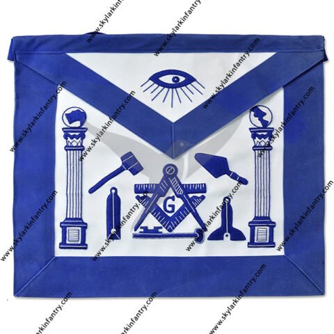 blue colour masonic apron