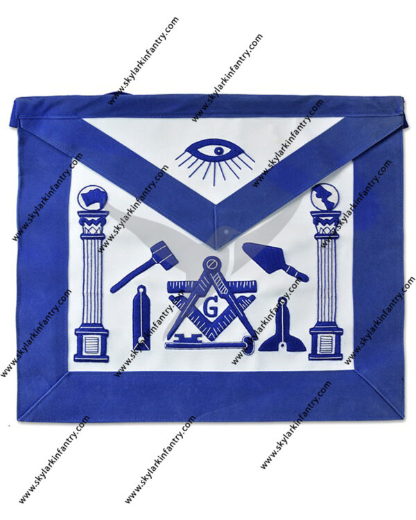 blue colour masonic apron