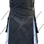 Black & White Simple 2 Side Pocket Utility Kilt