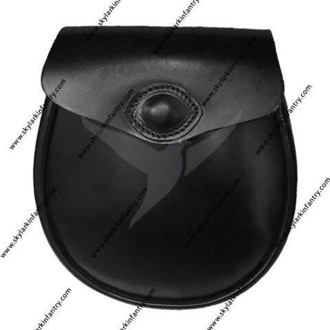 Clan Crest Celtic Design Sgian Dubh in Pewter Finish with Stone