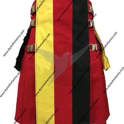Kilt Red Canvas Utility Hiker Kilt with German Flag 80usd