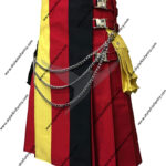 Kilt Red Canvas Utility Hiker Kilt with German Flag