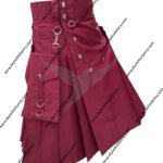 Modern Burgundy Color Utility Kilt