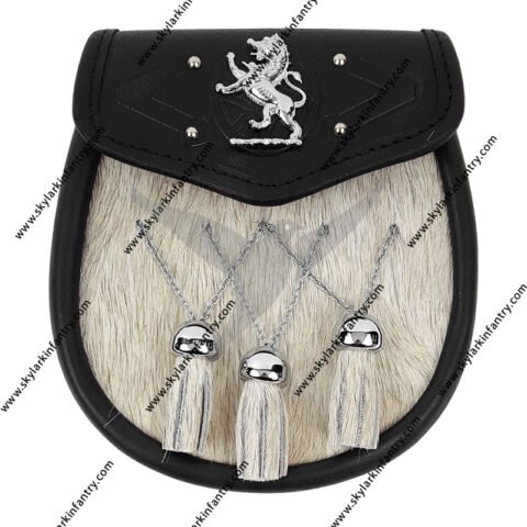 Rampant Lion Bovine Fur Premium Sporran