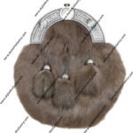 Smokey Rabbit Dress Sporran with Celtic Knot Cantle in Antique Finish