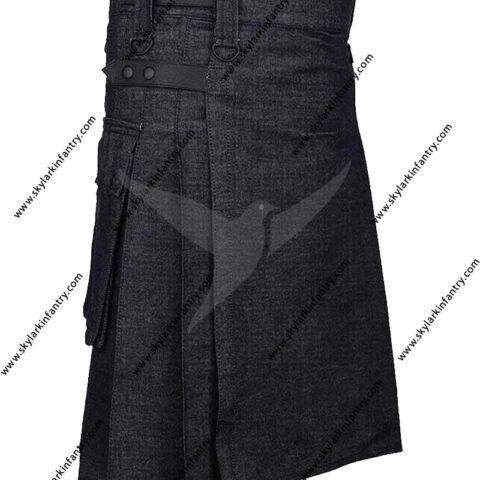 BEST BLACK DENIM KILT FOR LADIES
