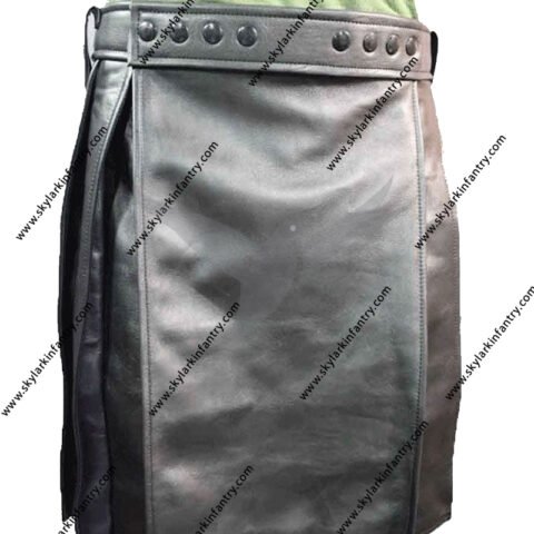 BLACK MEN'S LEATHER KILT FOR SALE