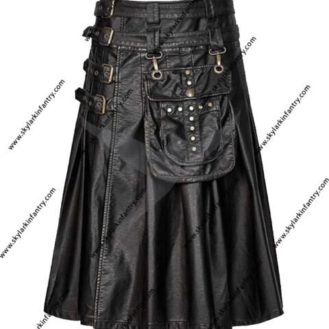 GENTLEMAN PURE MEN LEATHER KILT