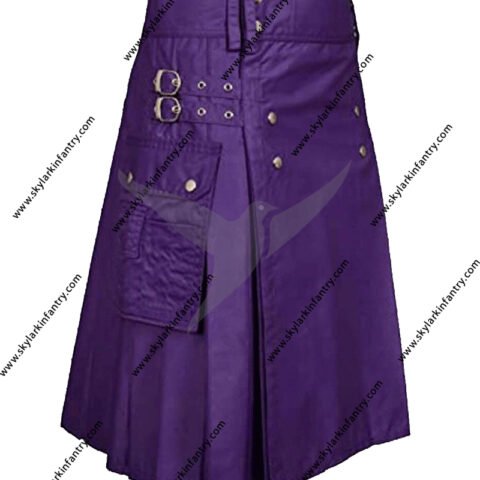 MEN & WOMEN PURPLE UTILITY KILT