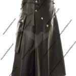 MEN'S BLACK PRIDE LEATHER KILT