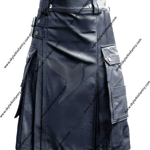 MEN'S HANDMADE LEATHER KILT FACTORY