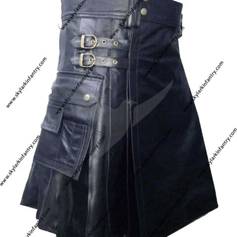 MEN'S HANDMADE LEATHER KILT FACTORY