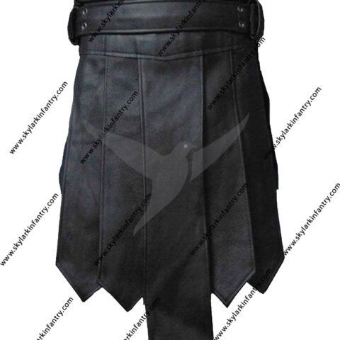 SCOTTISH PURE LEATHER KILT FOR MEN