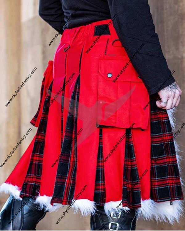 UNISEX CHRISTMAS THEME KILT SANTA CLAUS KILT FOR CHRISTMAS